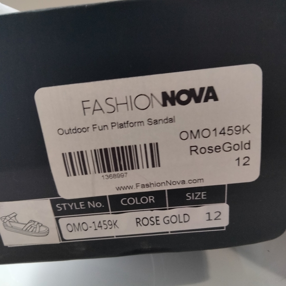 Kids Rose Gold Sandals Sz12 - Picture 6 of 6